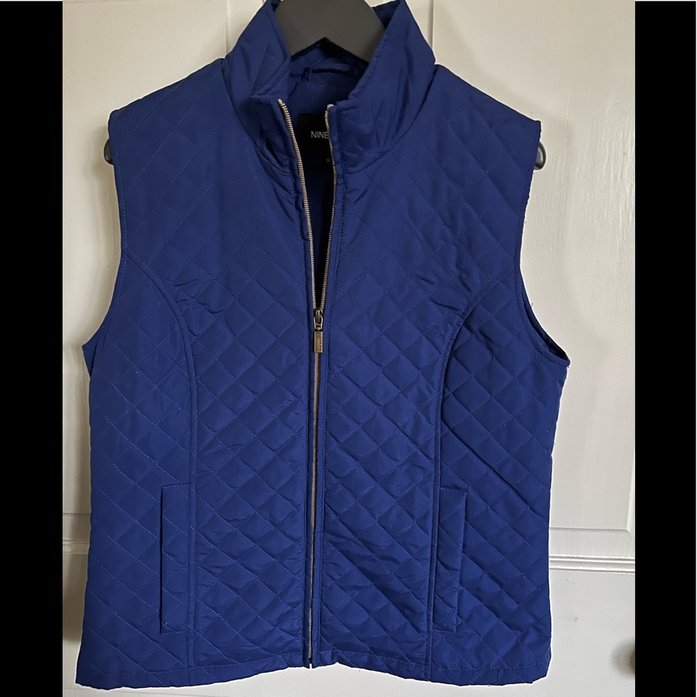 Nine West royal blue lightly quilted vest Sz small
